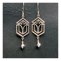 This Dangle & Drop Earrings item is sold by Lintuni. Ships from Nazareth, PA. Listed on Jun 6, 2024 Architectural Earrings, Architect Gift, Art Deco Silver, Earrings Antique, Mission Style, Window Pane, Antique Earrings, Hammered Silver, Bridal Gifts