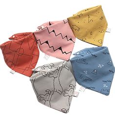 Stylish pack of 5 bandana bibs. Water resistant coating. Polyester / Cotton blend. Boy Apron, Baby Boy Bibs, Boy Bib, Baby Cleaning Products, Bandana Bibs, Baby Bandana Bibs, Baby Scarf, Bandana Baby, Drool Bib