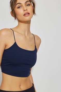 Just like butter on the skin! Features - Thin straps - Scoop neckline - Seamless - Double lined Size & Fit - Fitted - Cropped length Materials & Care - 80% nylon, 20% Spandex - Machine wash, cold - Imported Cropped Cami, Cami Crop Top, Cami Top, Cami Tops, Scoop Neckline, The Skin, Butter, Top Outfits, Crop Tops