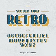 an old fashioned font that has been used to create a retro style