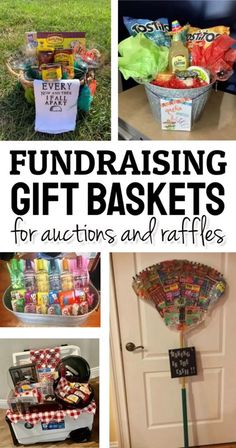 Gift Baskets and Raffle Prizes For Fundraising Events - Clever DIY Ideas Best Chinese Auction Baskets, Social Basket Ideas, Family Fun Basket Ideas Silent Auction, Baskets For Fundraisers Auction Donations, Themed Basket Ideas For Auction, Baskets For Raffles Fundraisers Kids, Great Silent Auction Items, Bucket Raffle Ideas, Baskets For Benefits Fundraisers