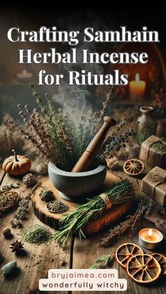 the cover of crafting sannah's herb incense for rituals