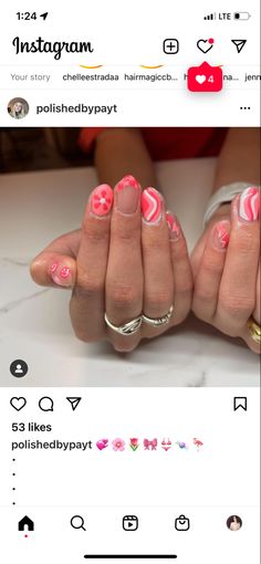 Short Preppy Nails, Preppy Summer Nails, Country Acrylic Nails, Ruby Nails, California Nails, Preppy Nails, Short Coffin Nails Designs, Cruise Nails