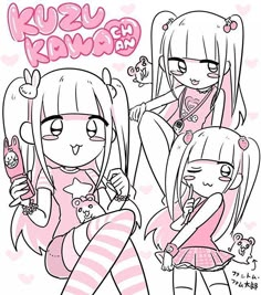 animecore kuzukawa chan menhera chan kawaiicore anime kawaii cute images Menhara Chan, Yami Kawaii, Kawaii Art, Pink Hair, My Aesthetic, Cute Art, Art Inspo, Harajuku, Character Design