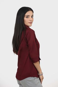 BLUEBIRD WOMEN'S MAROON FORMAL SHIRT   Elevate your formal wear with the Bluebird Women's Maroon Formal Shirt. Crafted with precision and attention to detail, this shirt offers a perfect blend of style and comfort. Its elegant design makes it suitable for various occasions, from business meetings to social gatherings.  Features  Sleek maroon color for a sophisticated look  Lightweight and breathable fabric  Classic collar and button-down front  Perfect for layering or wearing alone   Specifications  Brand: Bluebird  Size: Available in multiple sizes  Fit: Regular fit  Care: Machine wash cold   Material & Care  Material: 100% Polyester  Care: Machine wash with similar colors, do not bleach, tumble dry low  Iron on low heat if needed    Legal Disclaimer:  The product is guaranteed to be 100% Formal Shirt, Social Gathering, Maroon Color, Low Iron, Formal Shirts, Formal Wear, Blue Bird, Shirt Outfit, Elegant Design