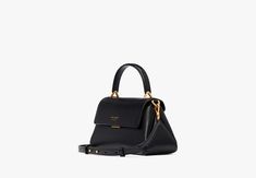 Meet Grace. Done in smooth leather this small top-handle style is equal parts structured chic and endlessly versatile. | Kate Spade Grace Small Top Handle Bag, Black Luxury Elegant Kate Spade Satchel, Luxury Kate Spade Bag With Single Compartment, Luxury Kate Spade Satchel For Errands, Small Top Handle Bag, Clothing Ideas, Handle Bag, Kate Spade Bag, Small Tops, Smooth Leather