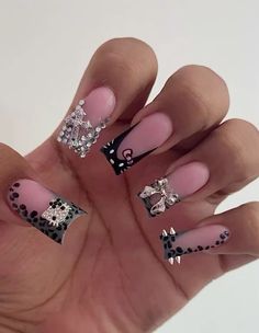 Fye Nails, Rich Rich, Long Acrylic Nail Designs, Girly Acrylic Nails, Simple Acrylic Nails