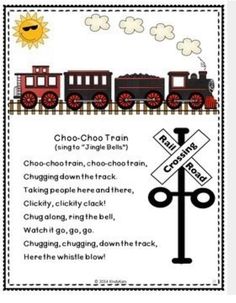 the choo choo train worksheet is shown in black and white with an orange sun above it