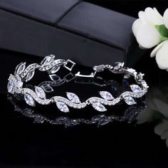 If you re looking for a fine jewelry which looks sepecial, precious stone please consider cubic zirconia in Wedding Bracelet Cubic Zirconia Bracelet, Gemstone Bangle, Bridal Event, Wedding Party Jewelry, Wedding Jewelry Bracelets, Wedding Bridal Jewellery, Bridal Bracelet, Bangles Jewelry, Love Bracelets