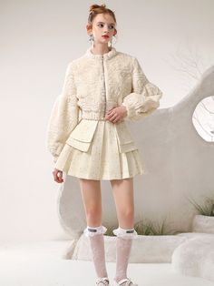 Rose Embroidery, Box Pleats, Mini Skirts, Sleeve Length, Embroidery, How To Wear, White