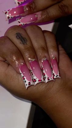 Long Nails With Crystals, Tapered Duck Nails Long, Curved Nails Designs, Tapered Nails, Curve Nails, Curved Nails, Punk Nails, Duck Nails, Colored Acrylic Nails