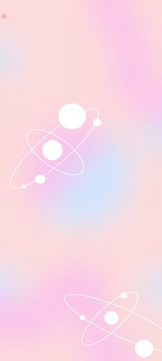 an abstract pink and blue background with white circles on the left side of the image