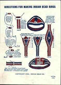 Ring Bead Jewelry Patterns, Native American Beadwork Patterns, Seed Bead Jewelry Patterns, Diy Beaded Rings, Bead Rings, Native Beading, Beads Craft Jewelry, Beaded Earrings Tutorials