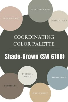 an advertisement for the color palette shade - grown sw 818, with different colors