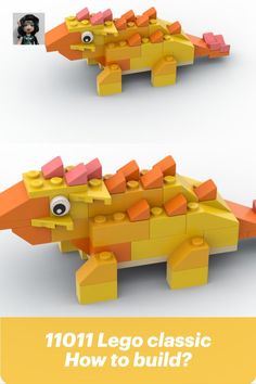 an orange and yellow lego toy with the words 1011 lego classic how to build?