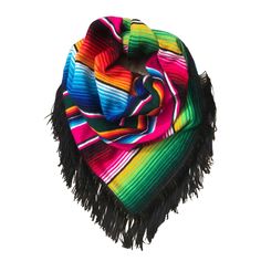 Serape with Fringe Scarf - SOLOLI Anthro Character, Mexican Serape Blanket, Serape Blanket, Peruvian Art, Mexican Serapes, Fringe Scarf, Scarf Pattern, Scarfs, Quince