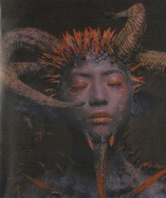 an image of a woman with horns on her head