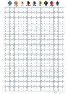 the numbers and symbols for each number are shown in this printable worksheet