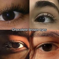 Brown Eye Types, Chocolate Brown Eyes Aesthetic, Very Dark Brown Eyes, Types Of Brown Eyes, Nut Brown Eyes, Russet Brown Eyes, Chestnut Brown Eyes, Round Brown Eyes