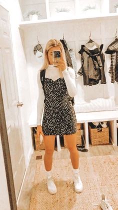 Link is for dress, this us just how i would wear it...size 0 Trendy Outfits 2020, College Closet, Summer Pics, Teen Clothes, Dream Aesthetic, Winter Vibes, Trendy Fall Outfits, Senior Photo, Cute Comfy Outfits