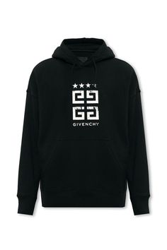 100% Cotton Luxury Long Sleeve Hoodie With Logo Print, Designer Logo Print Sweatshirt For Winter, Designer Sweatshirt With Logo For Winter, Designer Sweatshirt With Logo Detail For Winter, Designer Winter Sweatshirt With Logo Detail, Luxury Winter Sweatshirt With Ribbed Cuffs, Luxury Logo Detail Sweatshirt For Winter, Luxury Hoodie Sweatshirt, Luxury Cotton Sweatshirt With Logo