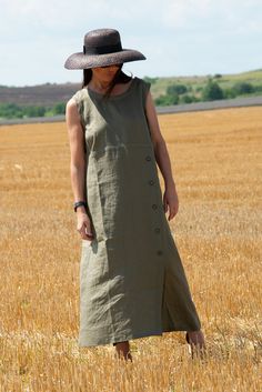 Whether you're attending a special occasion or simply enjoying a casual day out, our Sleeveless Coral Linen Pencil Dress is a versatile choice that will make you feel effortlessly chic and comfortable. Suitable even for plus-size women.  The Elegant Long Vacation Dress adds a touch of femininity and elegance in you wardrobe.  Handmade with care in a Pet-free and Smoke-free environment. EUG Fashion offers handcrafted contemporary womenswear where fashion and freedom collide.  So comfortable and e Comfortable Maxi Dresses, Winter Coat Dress, Sleeveless Linen Dress, Dress Comfortable, Vacation Dress, Dress Women Elegant, Summer Linen Dresses, Sleeveless Dress Summer, Prairie Dress