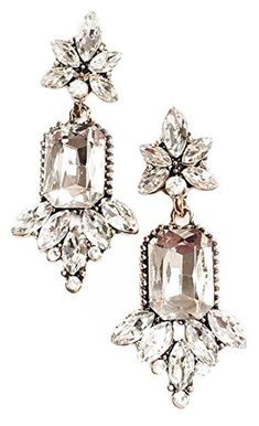 PRICES MAY VARY. Elegant and sophisticated Art Deco reproduction rhinestone earrings Size approx: 1.5" inches x 3" inches Great gift for collectors and lovers of antique vintage style Perfect Gatsby party, flapper costume ball, bridal, wedding, prom, special event accessory These bright rhinestone antique style pierced dangle earrings will add a touch of sparkle and elegance to dress up any outfit. Tone Art, Antique Costume Jewelry, Sophisticated Art, Cocktail Earrings, Prom Earrings, Flapper Style, Costume Earrings, Rhinestone Wedding, Gold Drop Earrings