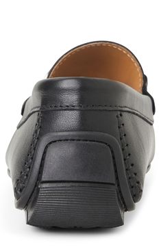 A glinting bit elevates a casual moc-toe loafer set atop a leather-lined footbed and grippy rubber sole. Slip-resistant sole Leather upper and lining/rubber sole Made in Italy Black Leather-lined Moccasins With Plain Toe, Black Moccasins With Removable Insole For Business Casual, Slip-on Round Toe Driving Moccasins, Leather Moccasins With Removable Insole For Driving, Black Moc Toe Moccasins For Business Casual, Black Moccasins For Business Casual, Business Casual Black Moccasins Moc Toe, Slip-on Moc Toe Driving Loafers, Black Moc Toe Boat Shoes With Rubber Sole