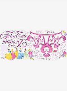 disney princess wall decals with the words fairy tale