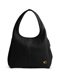 Coach Lana Pebbled Leather Shoulder Bag Polished Pebble, Bags Aesthetic, Black Shoulder Bag, Small Shoulder Bag, Leather Design, Pebbled Leather, Coach Bags, Miu Miu, Leather Shoulder Bag