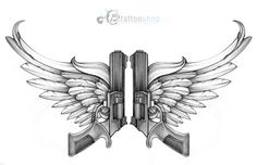 Tattoo Wings Tattoo Meaning, Angel Wing Tattoos, Wing Tattoos, Angel Tattoos, Angel Wings Tattoo, Lijiang, Wing Tattoo, Mother Tattoos, Skulls Drawing