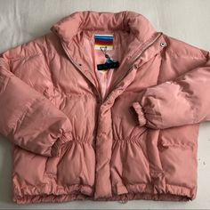 New With Tag Unif Pink Puff Jacket, Size Medium, Discontinued And Rare To Find. This Is The Original Version, Not X Urban Outfitters Edition. Pink Down Winter Outerwear, Pink Puffer Winter Outerwear, Pink Winter Puffer Outerwear, Pink Down Puffer Jacket With Padded Collar, Pink Down Puffer Jacket For Fall, Pink Quilted Puffer Jacket For Winter, Pink Quilted Puffer Jacket For Cold Weather, Pink Down Outerwear For Fall, Spring Puffy Outerwear