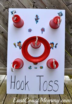 an easy to make hook toss game for kids