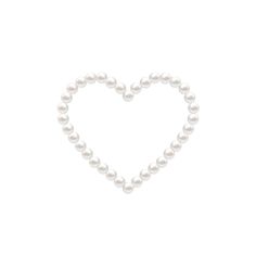 a heart made out of pearls on a white background