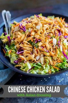 Diy Salad, Asian Salad Recipe, Salad Kit, Asian Dressing, Restaurant Style Recipes, Chinese Chicken Salad, Salads Recipes, Salad Kits, Dinner Side