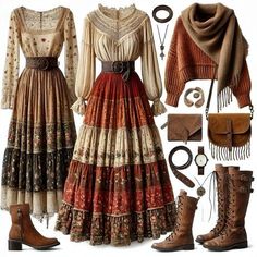 Scarlett Darkness Clothing, Fall Whimsical Outfit, Cottage Witch Aesthetic Fashion, Folk Aesthetic Outfit, Cottagecore Winter Outfits, Dark Cottagecore Fashion, Rok Outfit, Cottagecore Outfits, Winter Outfit Ideas