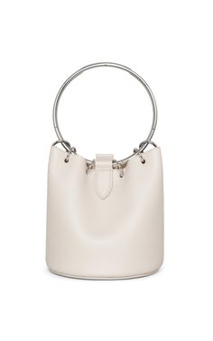 Ring-Handle Leather Bucket Bag by ALAÏA Now Available on Moda Operandi Alaia Bag, Statement Bags, Azzedine Alaïa, Boots Shoe, Leather Ring, Statement Bag, Ring Handle, Ring Bag, Leather Bucket Bag