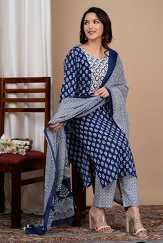 Fabric- pure cotton kurta length-44 inch pantlength- 38 inch dupatta-yes packaging- kurta with pant and dupatta ocassion- party wear, wedding, kitty party, indian culture print type- prosin latest trendy ethnic set Block Print Salwar Kameez In Mulmul, Cotton Straight Kurta Churidar, Cotton Straight Kurta Churidar For Diwali, Cotton Bandhani Print Salwar Kameez, Cotton Unstitched Suit With Straight Kurta, Cotton Churidar With Straight Kurta For Diwali, Cotton Churidar With Straight Kurta For Navratri, Diwali Cotton Churidar With Straight Kurta, Navratri Cotton Churidar With Straight Kurta