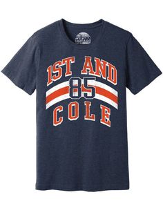 When da Bears are getting ready to punch one in...you know Justin Fields is looking for his favorite TE, Cole Kmet.  You'll love this super soft t-shirt. 4.3-ounce, 50/50 ring spun cotton/poly Seamed collar Shoulder-to-shoulder taping Double-needle sleeves and hem Unisex Fit Pre-shrunk Tri-blend T-shirt For College, Varsity Blue T-shirt With Text Print, Blue Varsity T-shirt With Text Print, Collegiate Crew Neck Soft-washed T-shirt, Soft-washed College T-shirt Fan Apparel, Cole Kmet, Cheer Tshirts, Justin Fields, Bear Shirt