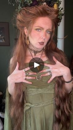 Thrifted Necklaces, Ring With Vines, Bog Witch, Nouveau Earrings, Witch Hair, Celtic Knot Ring, Green Ring, Knot Ring