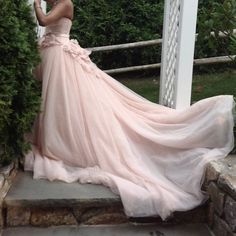 Can’t Stand Looking At It So Take Advantage Of This Awesome Opportunity For Your Big Day! Soft Pink Wedding Dress, Pastel Pink Gown, Baby Pink Wedding Dress, Tulle Bodice, Soft Pink Wedding, Pink Gown, Vera Wang Dresses, Pink Wedding Dress, Vera Wang Dress