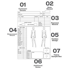 an image of a mannequin's body and measurements for the clothing line