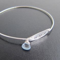 Something Blue Wedding Jewelry Personalized by FrostedWillow Engraved Bangle Bracelet For Wedding, Adjustable Wedding Bangle Jewelry, Adjustable Bangle Jewelry For Wedding, Sterling Silver Wedding Bangle, Adjustable Sterling Silver Bangle For Wedding, Adjustable Stackable Wedding Jewelry, Adjustable Stackable Jewelry For Wedding, Personalized Wedding Bangle Jewelry, Silver Wedding Bracelets With Engraving Option