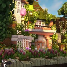 * 𝐂𝐡𝐞𝐫𝐫𝐲 𝐁𝐥𝐨𝐬𝐬𝐨𝐦 𝐇𝐨𝐛𝐛𝐢𝐭 𝐇𝐨𝐥𝐞* 🌸🌿 - as Admin Shop on my SMP! I was thinking on what to build as Admin Shop for the Server and as that Server already is featuring a lot of my builds I thought why not add this one as well? This time its inbetween flower beds, featuring modded Elements! Absolutely giving magical vibes! ↳ 𝑻𝒆𝒙𝒕𝒖𝒓𝒆 𝑷𝒂𝒄𝒌𝒔: · ᴍɪᴢᴜɴᴏꜱ16ᴄʀᴀꜰᴛ · ꜱᴜᴘᴀ ʟɪʟɪᴇꜱ⠀⠀⠀⠀⠀⠀⠀⠀⠀⠀⠀⠀⠀⠀⠀⠀⠀⠀⠀⠀⠀⠀🌸 · ᴀʟʟɪᴜᴍꜱ ᴛᴏ ʟᴀᴠᴇɴᴅᴇʀ⠀⠀⠀⠀⠀⠀⠀⠀⠀⠀⠀⠀⠀🌸⠀⠀⠀⠀🩷 · ꜱɴɪᴘᴘᴇʀʟʏ'ꜱ ᴄᴏᴛᴛᴀɢᴇᴄᴏʀᴇ ᴇxᴘᴇʀɪᴇɴᴄᴇ {ᴍᴏᴅᴘᴀᴄᴋ - ᴏɴ ᴄᴜʀꜱᴇꜰᴏʀɢᴇ} ⠀... Habitacion Aesthetic, Minecraft Tips, Hobbit Hole, Hobbit House, Minecraft Architecture, Best Build, Minecraft Building, Texture Packs