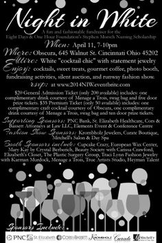 an event poster with wine glasses and bubbles on the front, in black and white