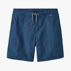 Patagonia Men's Wavefarer® Hybrid Walk Surf Shorts - 18" Outdoor Swim Trunks In Recycled Polyester, Lightweight Recycled Polyester Short Bottoms, Functional Recycled Polyester Summer Shorts, Patagonia Beach Bottoms With Built-in Shorts, Summer Swim Trunks In Recycled Polyester For Outdoor Activities, Summer Travel Nylon Bottoms, Recycled Polyester Swim Trunks With Built-in Shorts For Beach, Summer Outdoor Bottoms In Recycled Polyester, Nylon Bottoms For Summer Travel