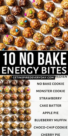 there are no bake energy bites on the table