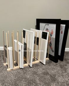 several frames are stacked on top of each other