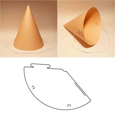 the paper cone is cut out and ready to be used as a light source for lighting