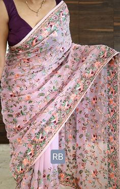 Item...Georgette embroidary work saree Fabric....Pure Georgette Work...Machine parsi gara embroidery work Length...Saree 5.5 mtr Bp...1 mtr Care...Dry wash Pastel Shades, Embroidered Blouse, Blouse Piece, Gift Item, Party Wear, Saree, Shades, Silk